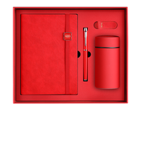 Ensemble cadeau de bureau : Carnet en cuir et stylo, journaux personnalisés vert à lignes avec bouteille d'eau à température et marque-page