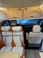 Offre Spéciale Personnalisé Réaménagé Multi Fonctionnel Rv Triple Siège Lit Réglable Inclinable De Luxe Van Siège pour 3 Personnes