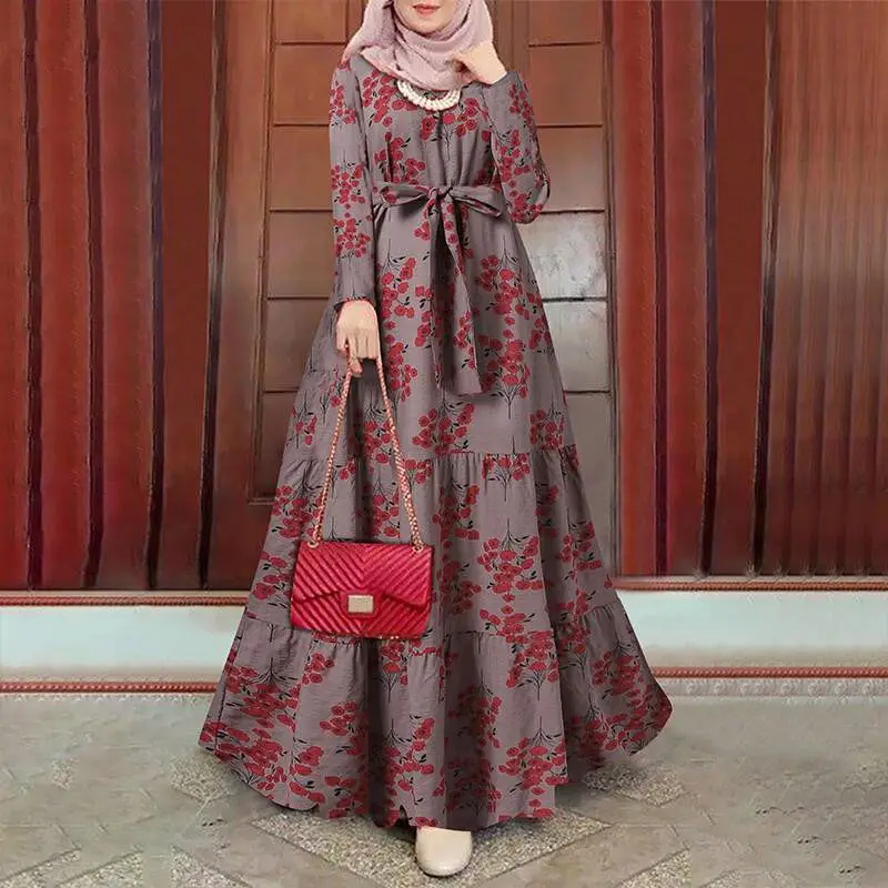 Baju Wanita Lengan Panjang Motif Bunga, Baju Wanita Lengan Panjang Motif Bunga Etnik, Rok Wanita Maxi Kaftan