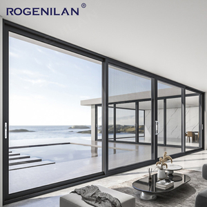 Portes coulissantes de patio en aluminium à double vitrage étanches Rogenilan Florida, isolation thermique, portes à levage et glissement pour maisons - Product Image 5