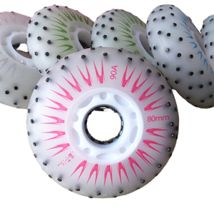 Ruedas de patines en línea de PU de alta elasticidad 90A, resistentes al desgaste, con destellos luminosos, venta al por mayor de fábrica - Product Image 3