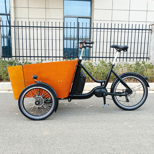 Meilleure vente de vélo cargo familial à 3 roues électrique Bakfiet Trailer E-cargo Bike <span class=keywords><strong>Transport</strong></span> Dogs & Kids - Product Image 2
