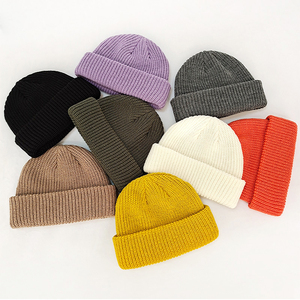 Vente en gros de Offre Spéciale bonnet de <span class=keywords><strong>chalutier</strong></span> à bord enroulé bonnet de montre hiver bonnet de pêcheur à revers court pour homme et femme - Product Image 4