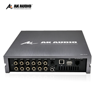 Amplificateur DSP de voiture AK-D24 8x40W RMS, sortie RCA 10 canaux, 24 bits 48kHz, SNR>105dB, USB OTG