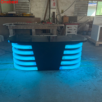 Mobilier pour salle de radiodiffusion moderne LED News Live Studio Table console de réception