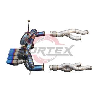 Système d'échappement Catback en alliage de titane Vortex avec soupape et bouclier thermique, finition bleu brûlé, montage direct pour Lamborghini LP700 - Product Image 2