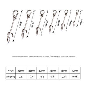 Paslanmaz çelik balıkçılık bağlayıcı kilit klipler mücadele balıkçılık fırdöndüler katı yüzükler emniyet Snaps hızlı kilit klipler balıkçılık Snaps - Product Image 5