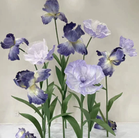 Iris Paper Art Fleurs artificielles uniques et élégantes pour la décoration de la maison et du mariage Accessoire d'art en papier élégant et accrocheur