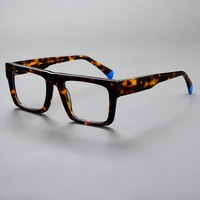 Monture de lunettes de vue carrée de luxe en acétate 2026, faite à la main, sur mesure, de haute qualité, pour hommes