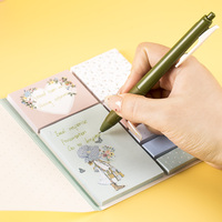 Bloc-notes autocollant personnalisé à faible MOQ, imprimé avec des dessins mignons, pour usage au bureau ou en cadeau, bloc-notes personnalisé avec logo