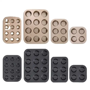 Nouveau <span class=keywords><strong>moule</strong></span> en acier au carbone épaissi, <span class=keywords><strong>moule</strong></span> à gâteau antiadhésif DIY, 4, 6, 9, 12 cavités, mini <span class=keywords><strong>moule</strong></span> à muffins, plaque de cuisson - Product Image 1