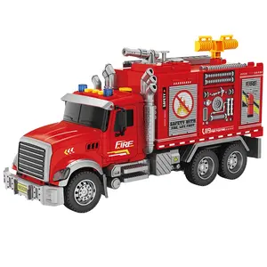 Otros vehículos de juguete Boy Inertia Fire Engine Toys 1:10 Friction Firetruck Toy Fire Truck With Light,Music,Spray