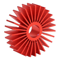 Radiateur en aluminium extrudé usiné CNC, anodisé, pour dissipateur thermique LED, usinage de précision personnalisé