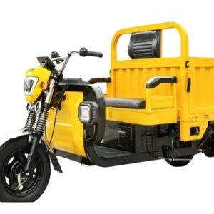 Tricycle électrique de transport 48V 501-800W à carrosserie ouverte, capacité de charge 300-400kg, jaune, trois roues - Product Image 1