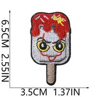 En gros, assortiment de patchs brodés et appliques thermocollantes d'Halloween sur le thème de la fantôme, du nœud, de la tête de mort et de la crème glacée pour vêtements, chapeaux, sacs et projets DIY de fêtes