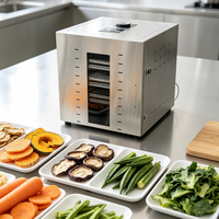 Commerciële RVS Voedseldehydrator met Meerdere Trays voor Fruit, Groenten, Vlees en Gedroogd Vlees