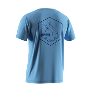 Breathable Fishing Tee Custom Design 135GSM Shrink-Resistant for Fish Camp <b>Lounging</b> - Product Image 6