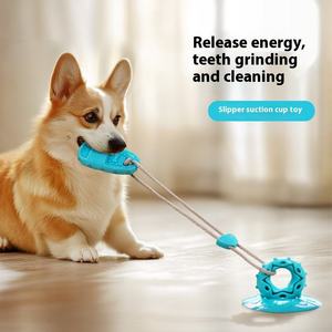 Wholesale Pet Dog Reliever Toys Scratch Bite Resistance Grinding Tooth Cleaning <b>Large</b> Dog Toy With Suction <b>Cup</b> Leaking Food Ball - Product Image 5