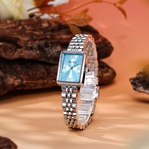 Reloj de Mujer Dinuo con Movimiento de Cuarzo Importado, Esfera con Efecto Rayos de Sol, Brazalete de Acero Sólido, Elegante, Nueva Llegada - Product Image 2