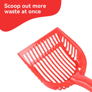 Pala de plástico para limpieza de arena para mascotas con mango largo al por mayor, pala para arena para gatos con bolsa para caca - Product Image 5