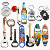 Vente en gros personnalisé porte-clés ouvre-bouteille personnalisé créatif en vrac métal magnétique gravé par sublimation cadeau pour bière