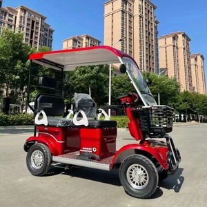 Voiturette de golf électrique de haute qualité 800W 60V, scooter électrique 4 places, longue autonomie, vélo électrique 4 roues avec toit - Product Image 2