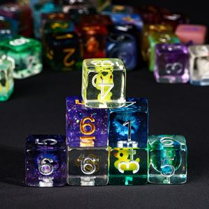 FACCUBカスタムインクルージョン恐竜目歯車カエルガラスボールキノコサイコロ彫刻ビスポークプラスチック樹脂D6サイコロ - Product Image 5