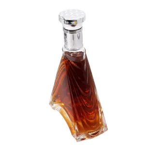 Oem Odm Luxe Drankfles Voor Cognac Gin Run Glazen Flessen Voor Alcoholische Dranken Sterke Drank