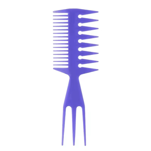 Brosse <span class=keywords><strong>à</strong></span> cheveux colorée en plastique pour <span class=keywords><strong>coiffure</strong></span>, peigne <span class=keywords><strong>à</strong></span> dents larges et profondes, fabriquée par le fabricant - Product Image 6
