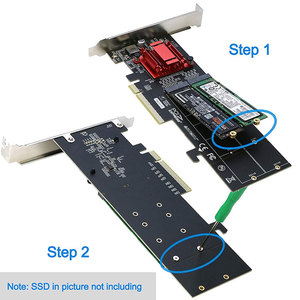 การ์ดแปลง M.2 NVMe SSD เป็น PCI-E 3.1 X8/X16 อะแดปเตอร์การ์ด M2 Pcie Nvme Ssd Riser - Product Image 6