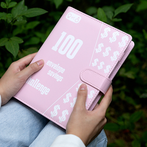 Carnet de notes avec couverture en cuir pour 100 jours, planificateur personnel d'épargne pour le suivi quotidien du budget et des objectifs d'épargne - Product Image 1