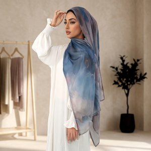 Fashion Floral Printed Cotton Linen Hijab <b>Scarf</b> for <b>Women</b> Muslim Breathable Skin-Friendly Shawl 180*70cm - Product Image 3