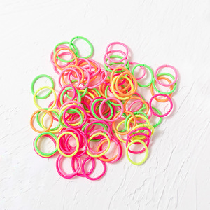 100 Cái/túi 2Mm Đường Kính 2Cm Mini Kids Dải Tóc Đàn Hồi Đuôi Ngựa Người Giữ Dây Đàn Hồi Tóc Ties Cho DIY Phụ Kiện Tóc - Product Image 2