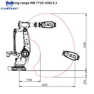 CLAWROBOT Large Heavy Duty Robot Assembly Robot ABB 6-Axis 430kg for <b>Palletizing</b>, Die Casting, Press Automation, Parts Assembly - Product Image 2