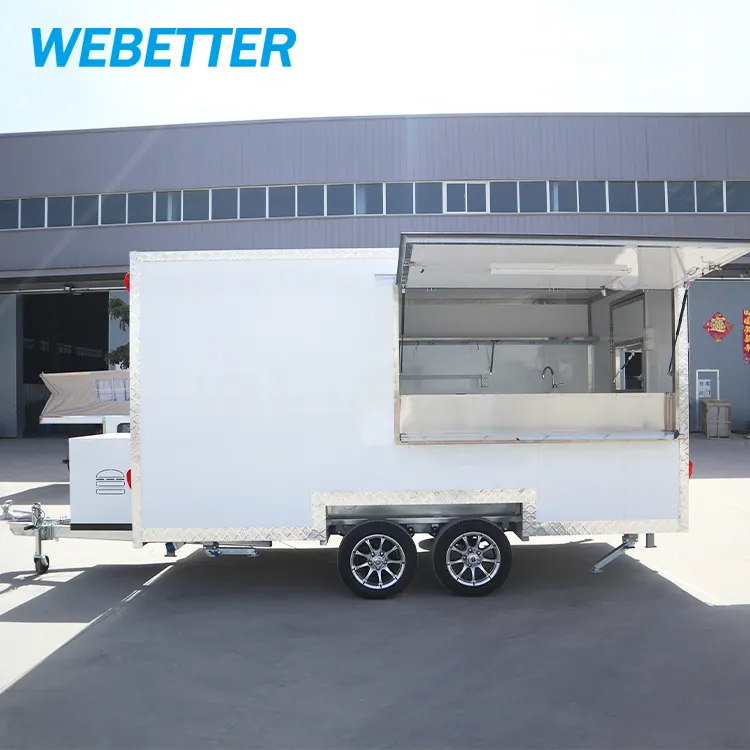 WEBETTER Custom Ice Cream Truck Catering Trailer Hot Dog Remolque Food Truck Mobile Kitchen Street Concession Food Trailer Sale