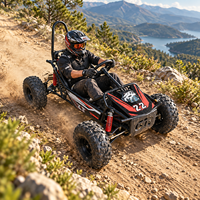 Kart tout-terrain à essence 212CC 4 temps haute vitesse avec transmission CVT, réservoir de carburant de 3,5 L et capacité de charge de 180 kg pour l'aventure