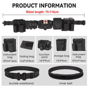 ชุดเข็มขัดยุทธวิธีไนลอนคลาสสิคแบบโมล 6-in-1 พร้อมซองใส่แม็กกาซีน ความยาว 80-110 ซม. หัวเข็มขัดโลหะผสมสังกะสี สำหรับใช้งานลาดตระเวน - Product Image 2