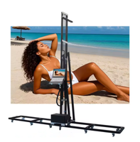 Impresora de pared 3D automática portátil Condición de tinta UV Nuevo para papel tapiz de PVC Máquina de pared vertical de 1 año Sistema de movimiento de rueda/pista