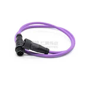 M12 Jack 5 Pin IP68 to 5 Pin Male Customized Waterproof Cable