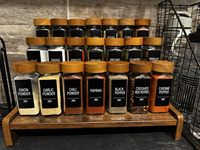 Support de stockage d'épices de comptoir en bois étagère à épices à 3 niveaux pour parfums