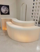 Écran pliable en papier avec éclairage LED, toile de fond de mariage, cloison mobile pour la décoration de scène d'événements et de fêtes de mariage