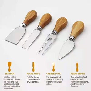 Plateau <span class=keywords><strong>de</strong></span> fromages en bambou pour pique-nique original bon marché en vente en gros Assiettes à découper en charcuterie Ensemble <span class=keywords><strong>de</strong></span> 3 couteaux à couverts en acier inoxydable - Product Image 5