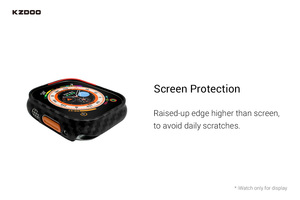 KZDOO per Apple Watch <span class=keywords><strong>S8</strong></span> <span class=keywords><strong>Ultra</strong></span>, custodia protettiva in fibra di carbonio al 100% con protezione anticaduta per Apple Watch Series 49mm 45mm 44mm 41mm - Product Image 5