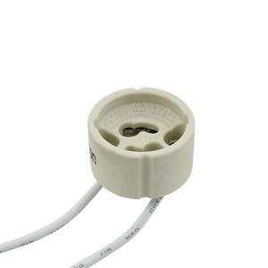 Nhà Máy bán hàng trực tiếp cơ sở đèn GU10 giữ đèn gốm nối ổ cắm với cáp cho LED Halogen đèn ánh sáng - Product Image 4