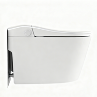 Toilette intelligente automatique moderne de forme allongée avec télécommande, siège chauffant pour salle de bain