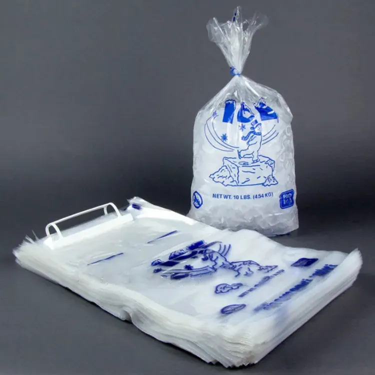 Large capacity Freezer Keeper 12 x 21 Inch Drawstring Ice Bags Portable Ice Storage Bags plastic bags for ice