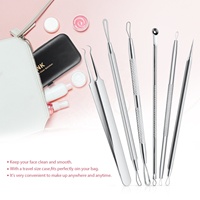 JPNK Points Noirs Acné Comédon Bouton Tache Extracteur Outil De Beauté En Acier Inoxydable Professionnel Visage Acné Points Noirs