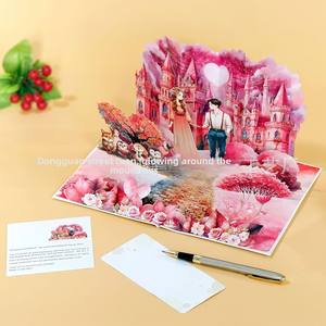 Tarjeta de felicitación estéreo 3D transfronteriza personalizada 'Love is Air', papel hecho a mano, tarjeta de San Valentín, regalo para parejas de 'Land Love' - Product Image 2