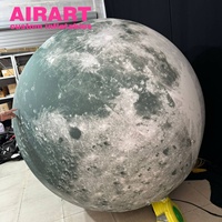Lune gonflable de 3m de diamètre Éclairage à LED Boule de lune gonflable personnalisée Planète Lune gonflable