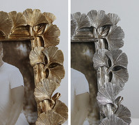 Cadre photo en résine en forme de feuille de Ginkgo doré de style européen, 6 pouces, 7 pouces, 8 pouces, pour la décoration de la maison et du salon